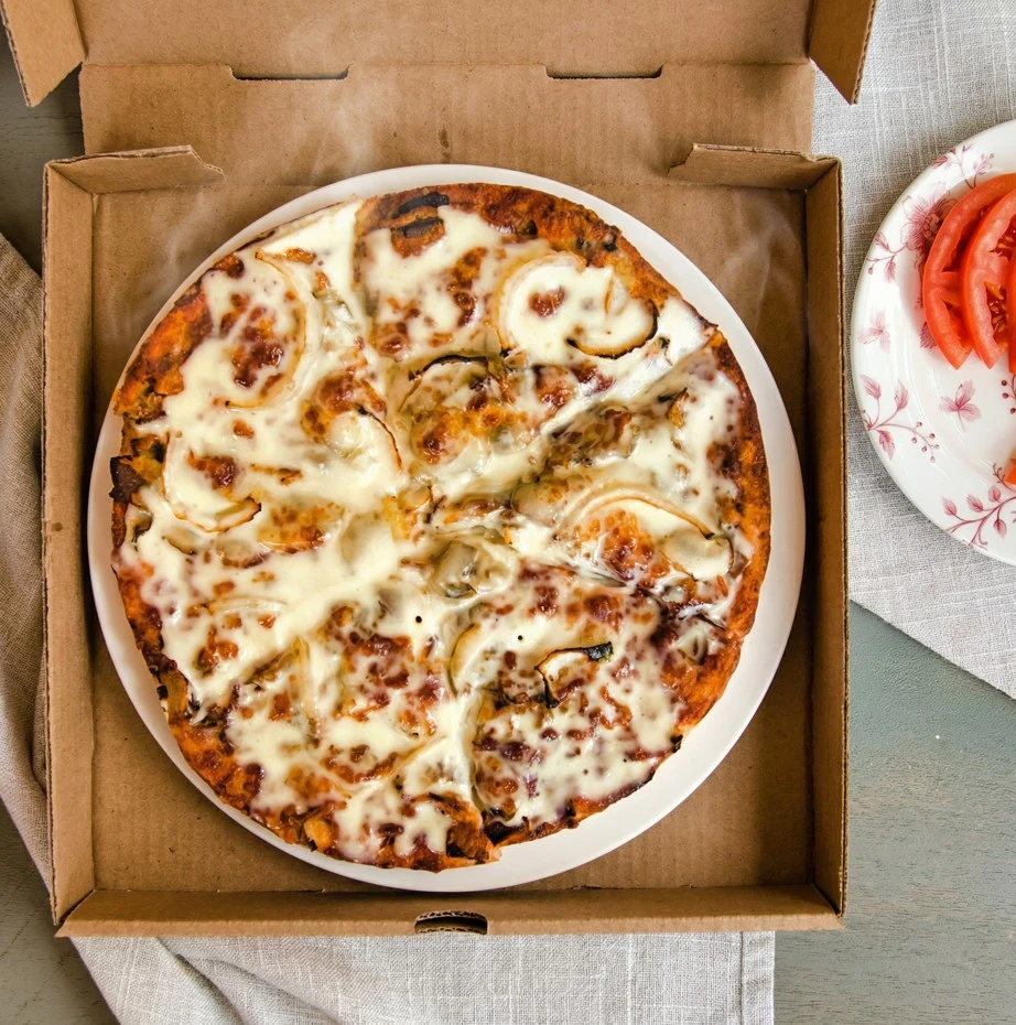 Hot pepperoni pizza at Sherwood Pizza in Sherwood Park, AB